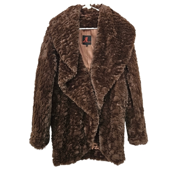 Adrienne Landau Jackets & Blazers - Adrienne Laundau faux fur brown coat size XS